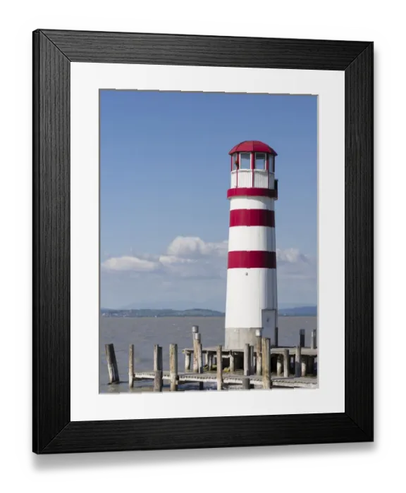 Framed Print : Podersdorf am See on the shore of Lake Neusiedl. The lighthouse in the domestic port Framed Print : Podersdorf am See on the shore of Lake Neusiedl. The lighthouse in the domestic port