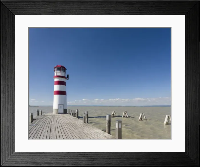 Framed Print : Podersdorf am See on the shore of Lake Neusiedl. The lighthouse in the domestic port Framed Print : Podersdorf am See on the shore of Lake Neusiedl. The lighthouse in the domestic port