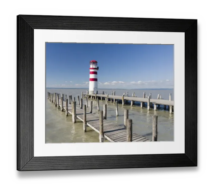 Framed Print : Podersdorf am See on the shore of Lake Neusiedl. The lighthouse in the domestic port Framed Print : Podersdorf am See on the shore of Lake Neusiedl. The lighthouse in the domestic port