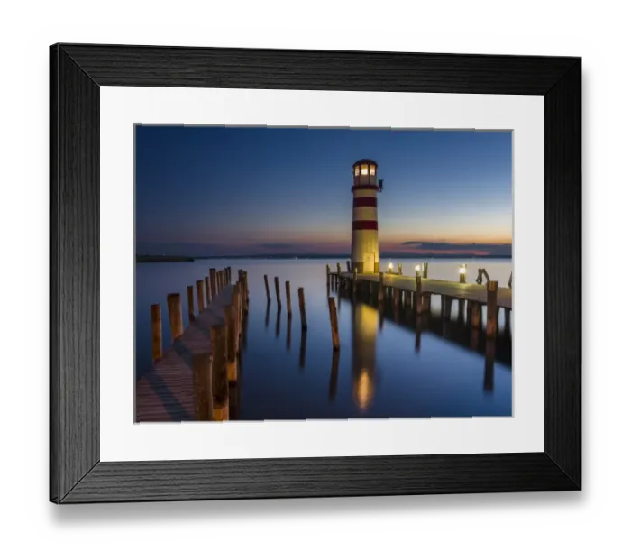 Framed Print : Podersdorf am See on the shore of Lake Neusiedl. The lighthouse in the domestic port Framed Print : Podersdorf am See on the shore of Lake Neusiedl. The lighthouse in the domestic port