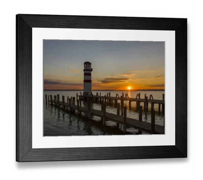 Framed Print : Podersdorf am See on the shore of Lake Neusiedl. The lighthouse in the domestic port Framed Print : Podersdorf am See on the shore of Lake Neusiedl. The lighthouse in the domestic port