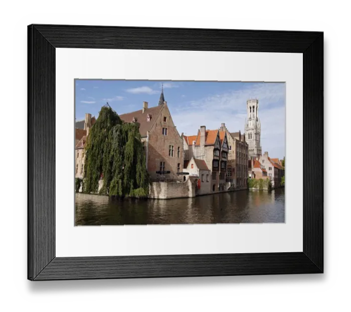 Framed Print : Europe, Belgium, Brugges. Scenic Rozenhoedkaai view of canals of Brugges Framed Print : Europe, Belgium, Brugges. Scenic Rozenhoedkaai view of canals of Brugges