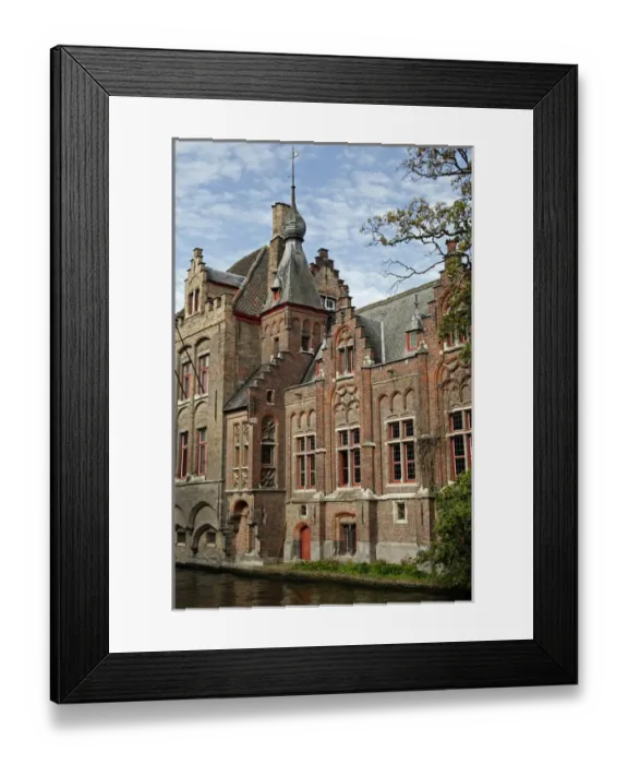 Framed Print : Europe, Belgium, Brugges. Scenic canals of Brugges