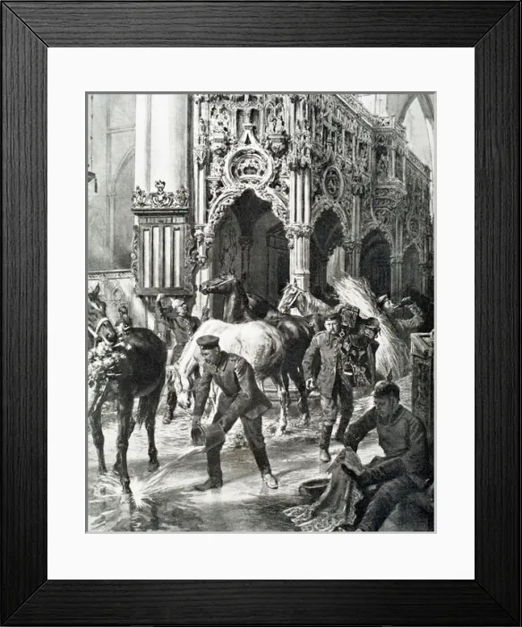 Framed Print : WORLD WAR I (1914-1918). The Occupation of Aerschot by the Germans