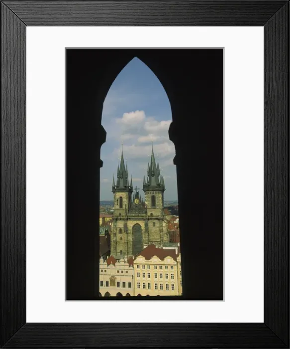 Framed Print : Czech Republic, Prague, View of Tyn Church in Old Town Square Framed Print : Czech Republic, Prague, View of Tyn Church in Old Town Square