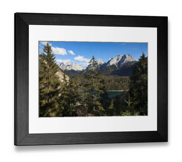 Framed Print : Wettertein and Mieminger mountain chain seen from Fernpass in northern Tyrol during autumn