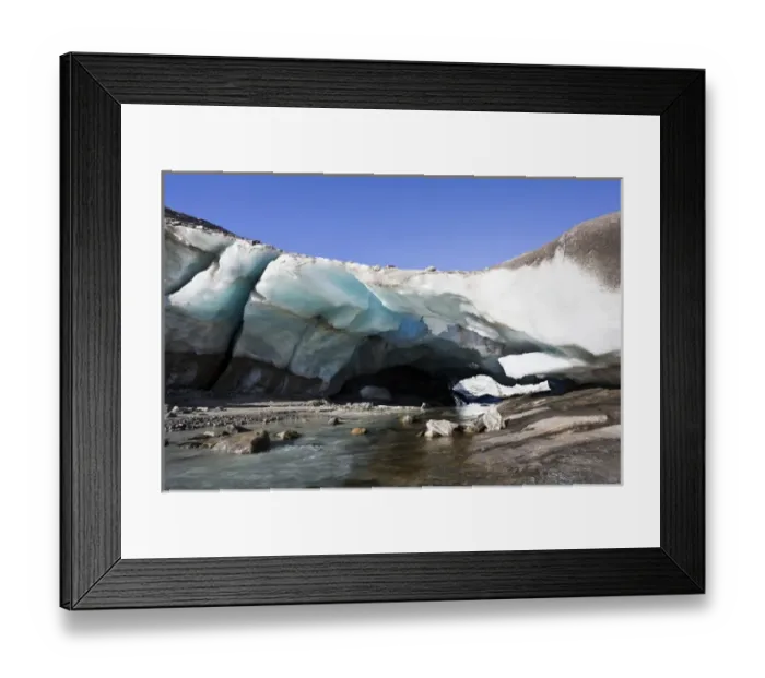 Framed Print : Ice cave and glacier snout of Schlatenkees, source of the creek Schlatenbach Framed Print : Ice cave and glacier snout of Schlatenkees, source of the creek Schlatenbach