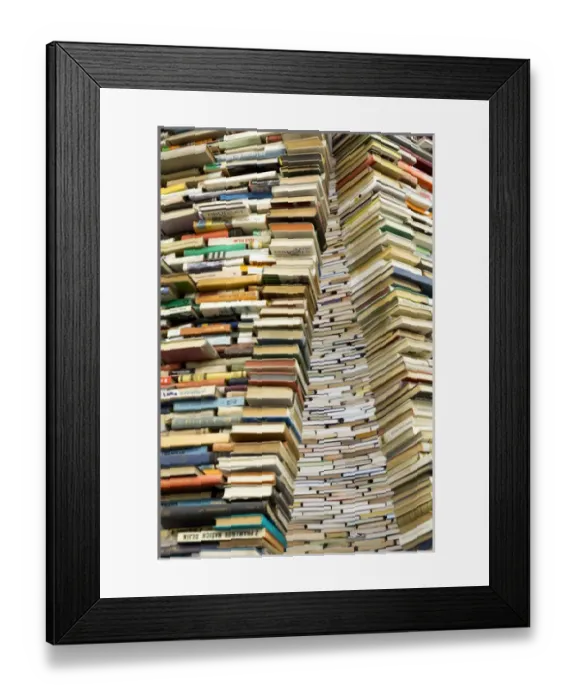 Framed Print : Europe, Czech Republic, Prague. Book sculpture at Prague City Library. Credit as Framed Print : Europe, Czech Republic, Prague. Book sculpture at Prague City Library. Credit as