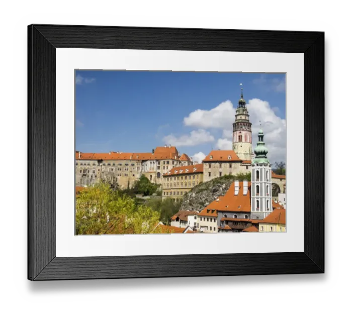 Framed Print : Europe; Czech Republic; Chesky Krumlov. View of Chesky Krumlov and Krumlov castle Framed Print : Europe; Czech Republic; Chesky Krumlov. View of Chesky Krumlov and Krumlov castle