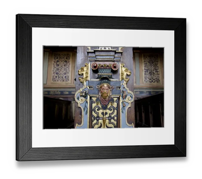 Framed Print : Denmark, Helsingoer. Kronborg Castle (aka Kronborg Slot). Ornate carved wooden chruch pew Framed Print : Denmark, Helsingoer. Kronborg Castle (aka Kronborg Slot). Ornate carved wooden chruch pew