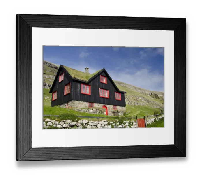 Framed Print : Kingdom of Denmark, Faroe Islands (aka Foroyar). Historic outdoor museum, Kirkjubor Village Framed Print : Kingdom of Denmark, Faroe Islands (aka Foroyar). Historic outdoor museum, Kirkjubor Village