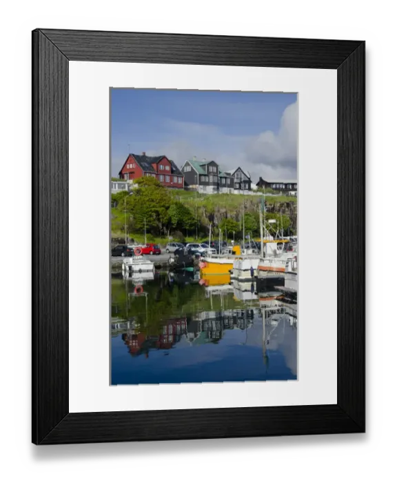Framed Print : Kingdom of Denmark, North Atlantic, Faroe Islands. Capital and port city of Torshavn Framed Print : Kingdom of Denmark, North Atlantic, Faroe Islands. Capital and port city of Torshavn