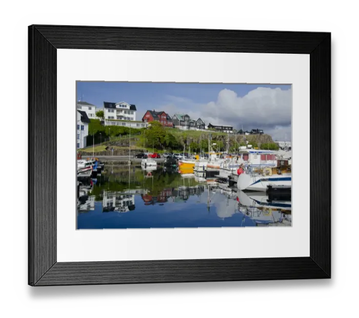 Framed Print : Kingdom of Denmark, North Atlantic, Faroe Islands. Capital and port city of Torshavn Framed Print : Kingdom of Denmark, North Atlantic, Faroe Islands. Capital and port city of Torshavn