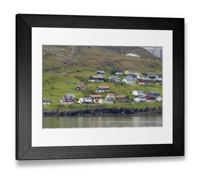 Framed Print : Kingdom of Denmark, North Atlantic, Faroe Islands. Island of Streymoy, capital city of Torshavn Framed Print : Kingdom of Denmark, North Atlantic, Faroe Islands. Island of Streymoy, capital city of Torshavn