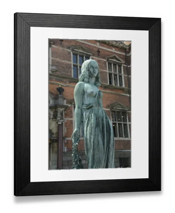 Framed Print : Denmark, Helsingoer. Historic Helsingoer train station