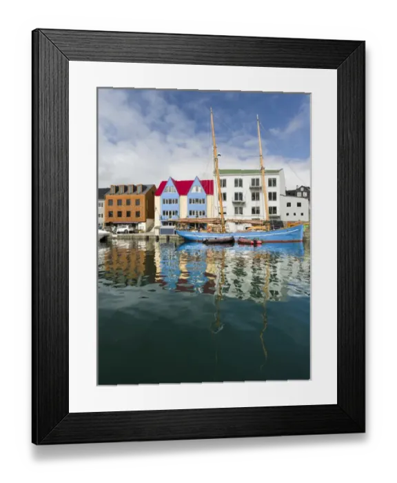 Framed Print : Peninsula Tinganes with old town, government district and the western harbour. Torshavn Framed Print : Peninsula Tinganes with old town, government district and the western harbour. Torshavn
