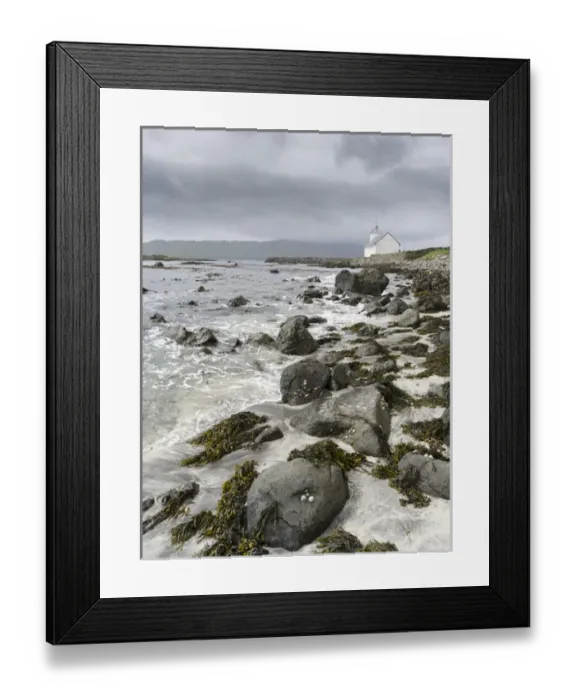 Framed Print : Saint Olavs church (Olavskirkjan) in Kirkjubour Framed Print : Saint Olavs church (Olavskirkjan) in Kirkjubour