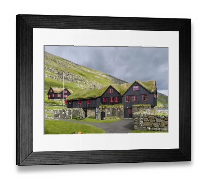 Framed Print : The Kings Farm in Kirkjubour (Kirkjboargardur, Roykstovan), the oldest still inhabited Framed Print : The Kings Farm in Kirkjubour (Kirkjboargardur, Roykstovan), the oldest still inhabited