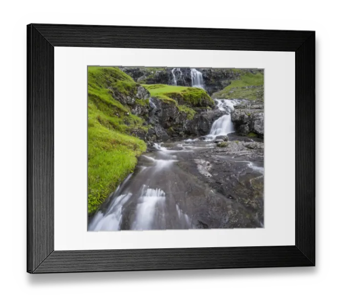Framed Print : The valley of Saksun, one of the main attractions of the Faroe Islands. The island Streymoy