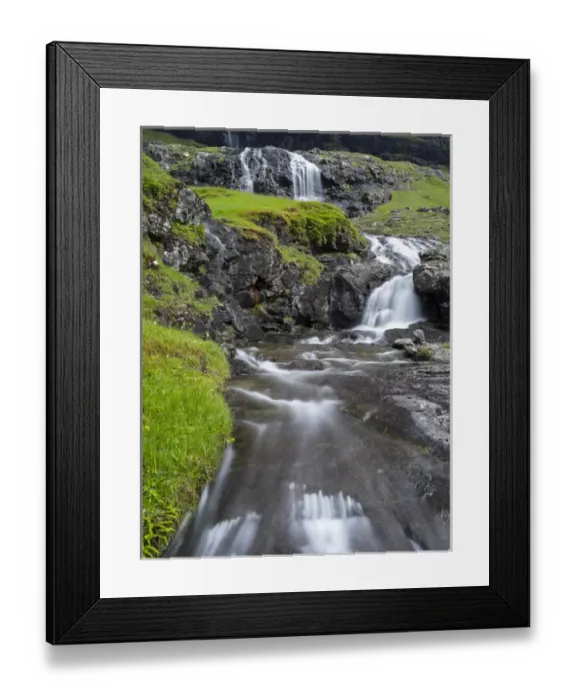 Framed Print : The valley of Saksun, one of the main attractions of the Faroe Islands. The island Streymoy