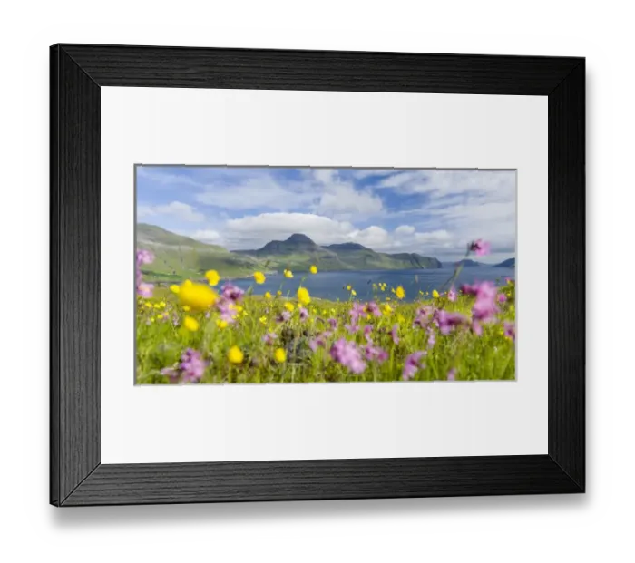 Framed Print : The mountains and cliffs of Streymoy with the Vestmannasund. The island Streymoy Framed Print : The mountains and cliffs of Streymoy with the Vestmannasund. The island Streymoy