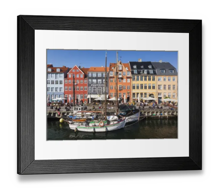 Framed Print : Denmark, Zealand, Copenhagen, Nyhavn harbor Framed Print : Denmark, Zealand, Copenhagen, Nyhavn harbor