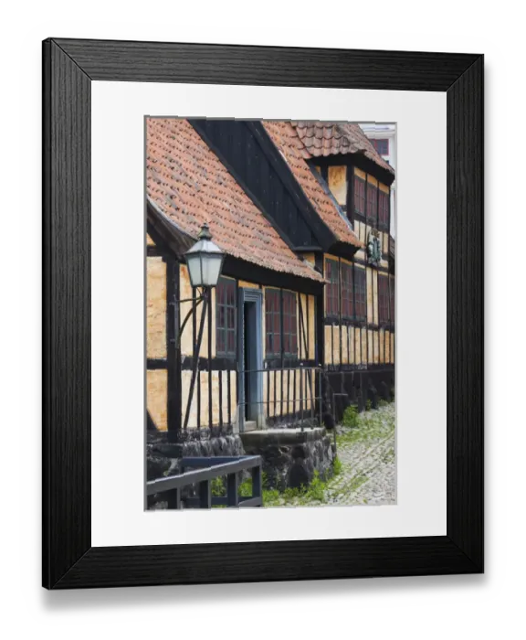 Framed Print : Denmark, Jutland, Aarhus, Den Gamle By, reconstructed Old Town, half-timbered buildings Framed Print : Denmark, Jutland, Aarhus, Den Gamle By, reconstructed Old Town, half-timbered buildings