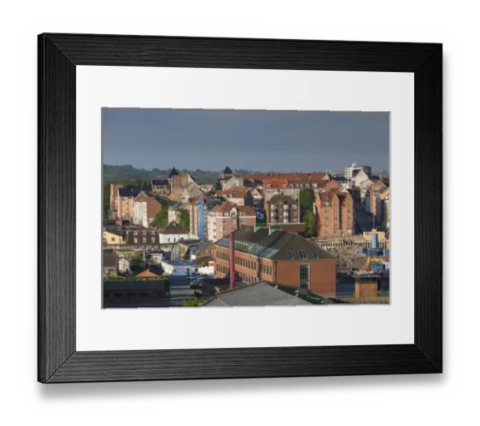 Framed Print : Denmark, Jutland, Aarhus, elevated city view Framed Print : Denmark, Jutland, Aarhus, elevated city view