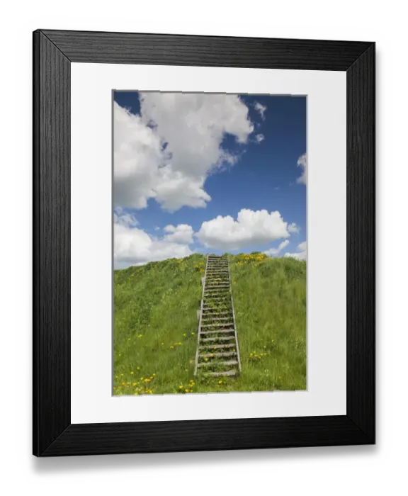 Framed Print : Denmark, Jutland, Hobro, Fyrkat, remnants of Fyrkat Viking fortress, 10th century Framed Print : Denmark, Jutland, Hobro, Fyrkat, remnants of Fyrkat Viking fortress, 10th century