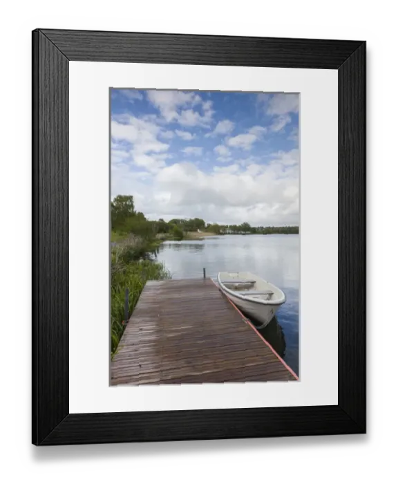 Framed Print : Denmark, Jutland, Viborg, small boat on Viborg Lake Framed Print : Denmark, Jutland, Viborg, small boat on Viborg Lake