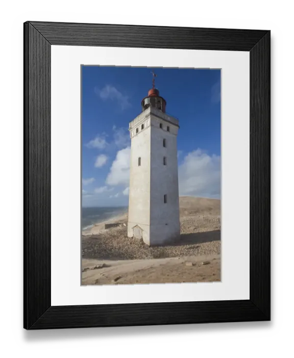 Framed Print : Denmark, Jutland, Lonstrup, Rudbjerg Knude Fyr Lighthouse, slowly being eroded into Framed Print : Denmark, Jutland, Lonstrup, Rudbjerg Knude Fyr Lighthouse, slowly being eroded into