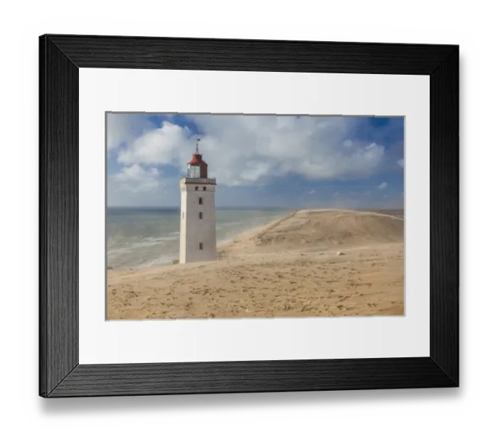 Framed Print : Denmark, Jutland, Lonstrup, Rudbjerg Knude Fyr Lighthouse, slowly being eroded into Framed Print : Denmark, Jutland, Lonstrup, Rudbjerg Knude Fyr Lighthouse, slowly being eroded into