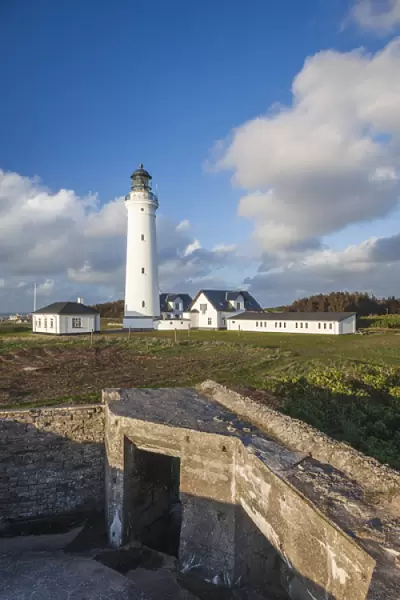 Denmark, Jutland, Hirtshals, Hirtshals Fyr Lighthouse, late afternoon