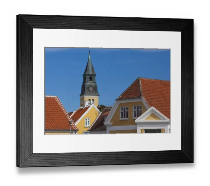 Framed Print : Denmark, Jutland, Skagen, town church Framed Print : Denmark, Jutland, Skagen, town church