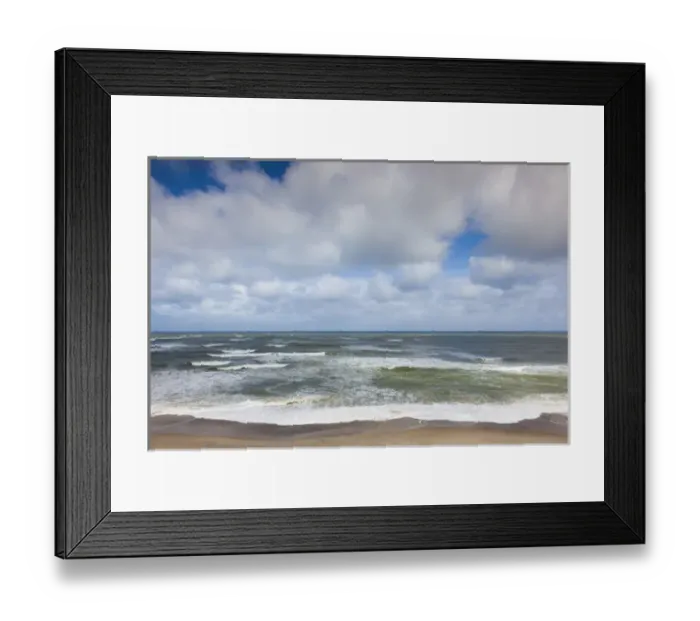 Framed Print : Denmark, Jutland, Klitmoller, windsurfing capital of Denmark, beachfront on the Skagerrak