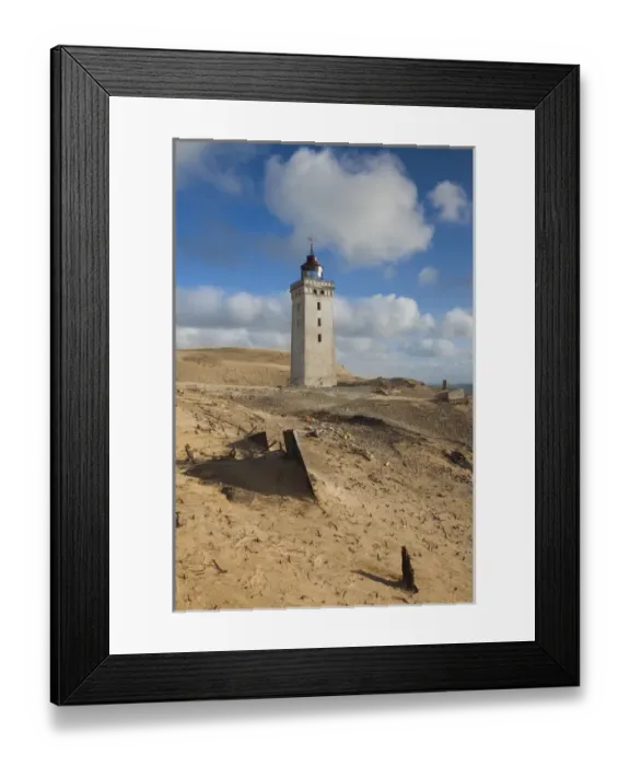 Framed Print : Denmark, Jutland, Lonstrup, Rudbjerg Knude Fyr Lighthouse, slowly being eroded into Framed Print : Denmark, Jutland, Lonstrup, Rudbjerg Knude Fyr Lighthouse, slowly being eroded into