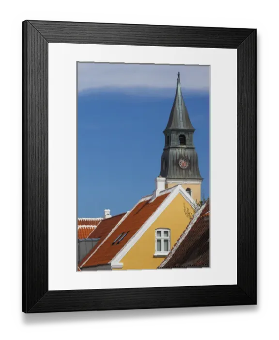Framed Print : Denmark, Jutland, Skagen, town church Framed Print : Denmark, Jutland, Skagen, town church