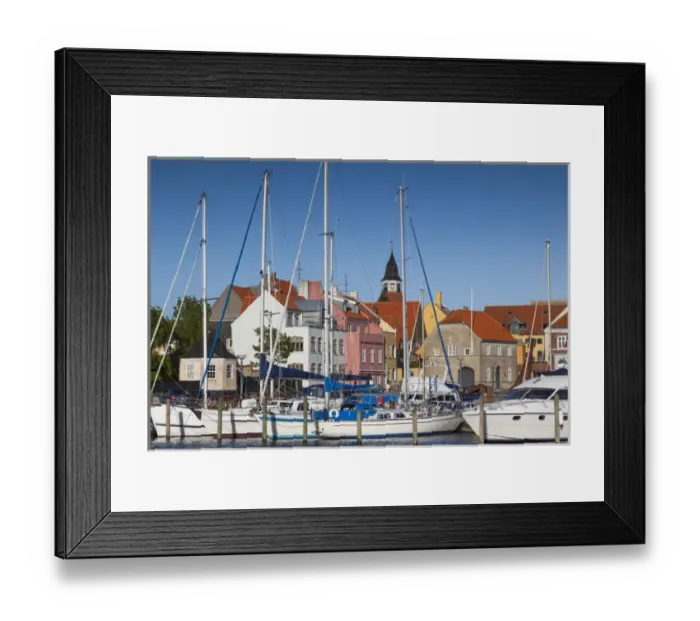 Framed Print : Denmark, Funen, Faaborg, port view