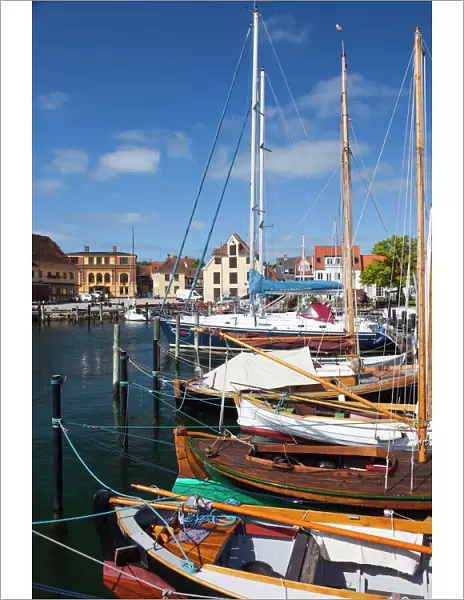 Denmark, Funen, Svendborg, harbor view