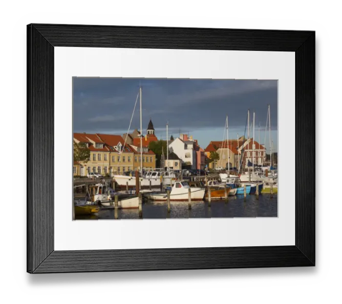 Framed Print : Denmark, Funen, Faaborg, port view Framed Print : Denmark, Funen, Faaborg, port view
