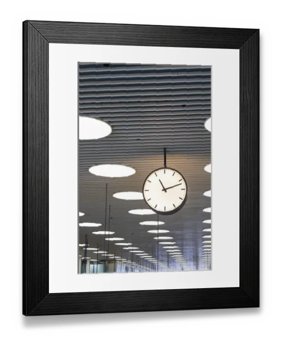 Framed Print : Denmark, Zealand, Copenhagen, Copenhagen Intertnational Airport, interior of Terminal
