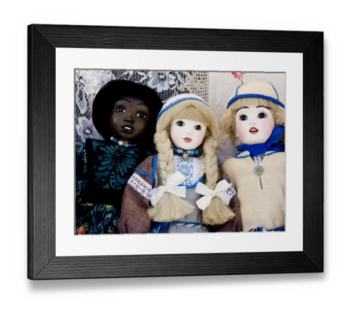 Framed Print : Europe, Finland, Helsinki. Dolls at an outdoor market