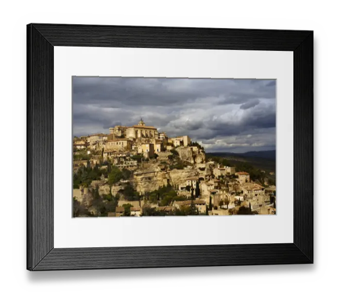 Framed Print : View of Gordes, France Framed Print : View of Gordes, France