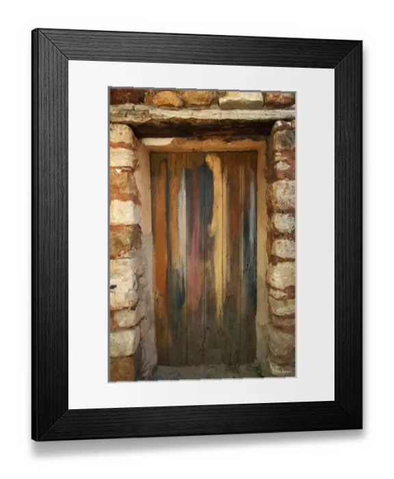 Framed Print : Color door, Roussillon, France Framed Print : Color door, Roussillon, France