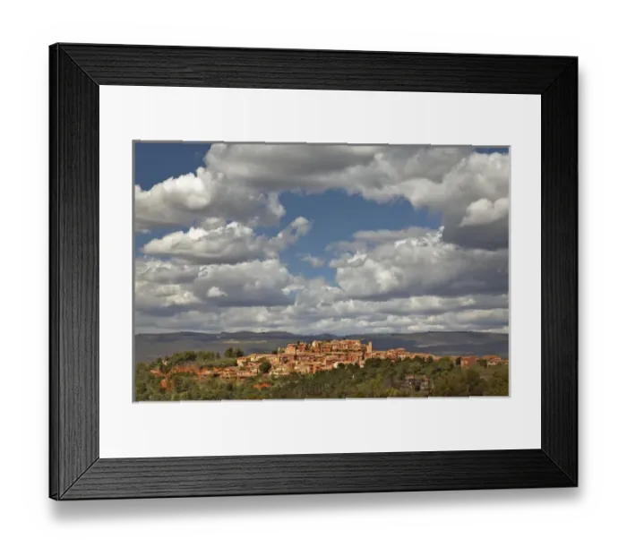 Framed Print : Elevated view of Roussillon, France