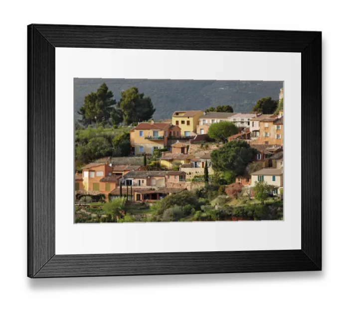 Framed Print : Elevated view of Roussillon, France Framed Print : Elevated view of Roussillon, France