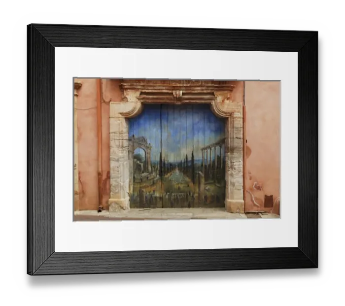 Framed Print : Color door, Roussillon, France Framed Print : Color door, Roussillon, France