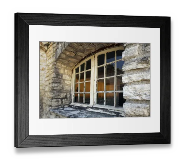 Framed Print : Windows in French Villa in provence region of southern France