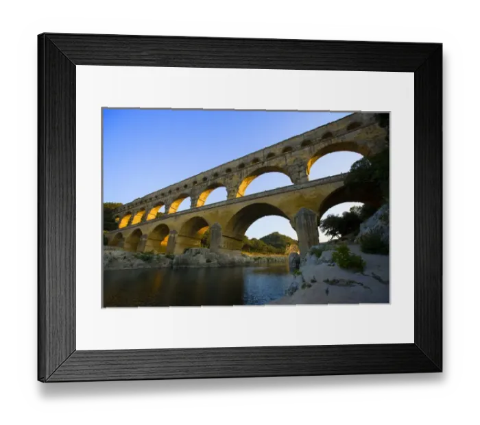 Framed Print : France, Avignon. The Pont du Gard Roman aquaduct over the Gard River that dates Framed Print : France, Avignon. The Pont du Gard Roman aquaduct over the Gard River that dates