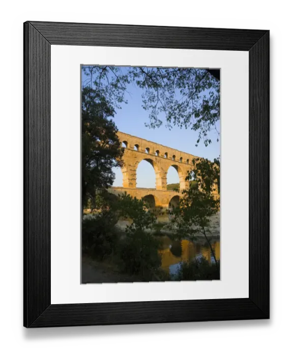 Framed Print : France, Avignon. The Pont du Gard Roman aquaduct over the Gard River that dates Framed Print : France, Avignon. The Pont du Gard Roman aquaduct over the Gard River that dates
